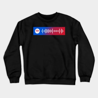 ‘Star spangled man with a plan marching band’ song code from tfatws series Crewneck Sweatshirt